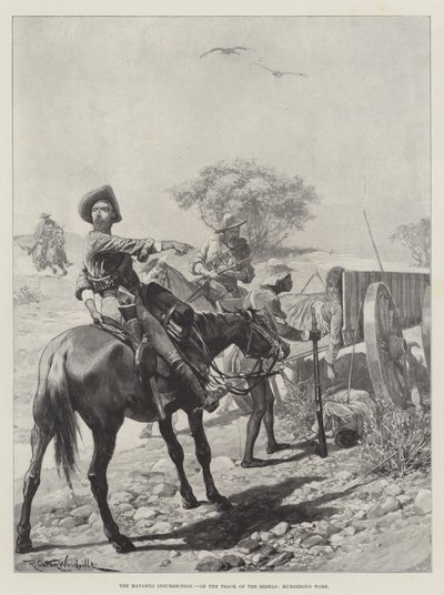 The Matabili Insurrection, on the Track of the Rebels, Murderous Work by Richard Caton Woodville junior